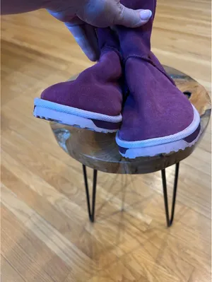 EMU Australia Purple Suede Shearling Lined Winter Boots Size 7 thumbnail 4