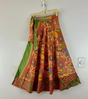Reversible Maxi Wrap Skirt BINS104 Multiple thumbnail 1