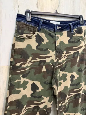 Risen Jeans Camo Wide Leg High Rise Stretch Pants Size 15/32 Y2K thumbnail 3