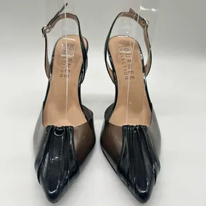 Journee Collection‎ Heels Womens 7 Black Ivyann Vegan Leather Stiletto Pumps NEW thumbnail 4