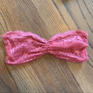 Intimately Free People Essential Lace Bandeau Size Small Peony Pink Mauve New thumbnail 2