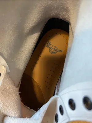 Dr. Martens 1460 Smooth Leather Lace-Up Boots in White thumbnail 8