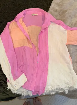 Tri color light shacket Pink Size L thumbnail 1