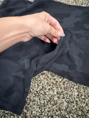 lululemon Align™ high rise Short 6” sz 12 black camo athleisure yoga hike thumbnail 6