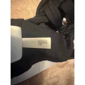 Athleta Black White Stripe Racerback Sports Bra Size M thumbnail 6