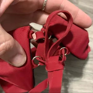 Victoria’s Secret Maroon Red Swim Top; 34B thumbnail 9