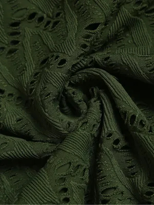 Berlook Dark Green Triangle Cutout Bikini Top & Bottom thumbnail 6