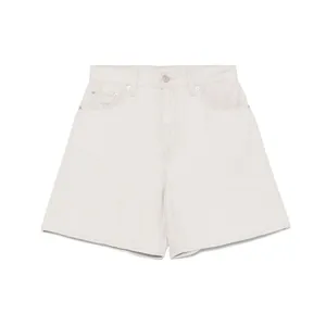 Levi's Premium Size 29 Women's High Rise Baggy Linen Blend Baggy Shorts Grey thumbnail 2