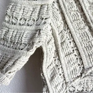 NWT Free People Womens Wild Roses Cardigan Gray Feminine Rose Button Size XS thumbnail 7