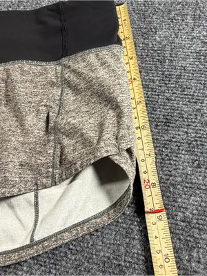 Lululemon Speed Up Shorts Womens 4 Gray Running Athletic Lined Zip Pocket thumbnail 7