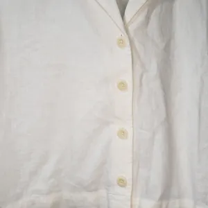 Madewell White Linen Camp Shirt Womens M Button Front Resort Short Sleeve thumbnail 5