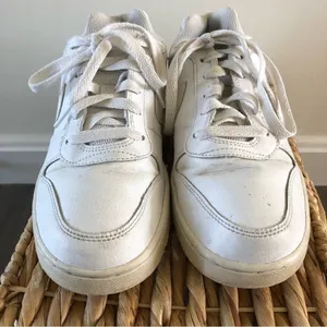 Nike Ebernon Low‎ Triple White Sneakers 7.5 thumbnail 5