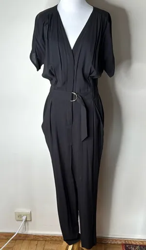 Urban Outfitters Silence + Noise Black Belted Jumpsuit thumbnail 1