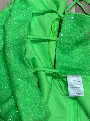 Superdown Kait Lime Green Sequin Cutout Camo Tank Top Women’s Small thumbnail 4