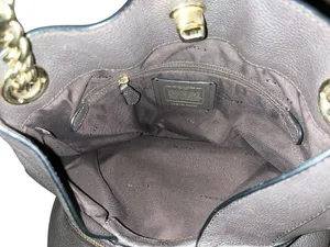 Coach Turnlock Edie Shoulder Bag Oxblood Pebble Leather Style 36855 Used thumbnail 10