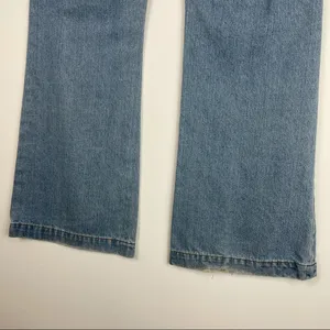 7 For All Mankind Dojo Wide Leg Flare Jeans Light Wash Denim thumbnail 7