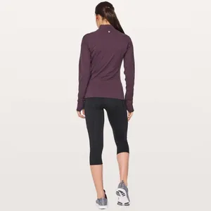 Lululemon Run Toasty‎ Tech Half Zip Pullover Black Cherry Womens 4 thumbnail 3