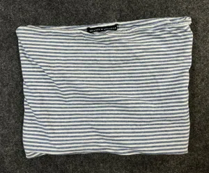 Brandy‎ Melville Blue White Striped Tube Top Strapless Crop Bodice Made in Italy thumbnail 1