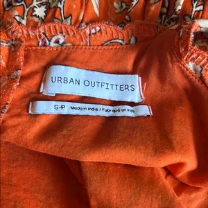 Urban Outfitters Orange Floral Mini Dress thumbnail 2