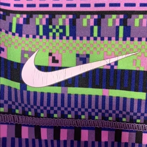 Green, Purple, and Blue Print Nike Pro Shorts thumbnail 4