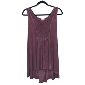 Altar'd State Boho Babydoll Tank XS Mauve Lace Back Flowy‎ Sleeveless Top thumbnail 2