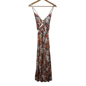 Maaji Floral Cutout Maxi Dress Medium Swim Coverup Beachy Vacation Tropical‎ thumbnail 8