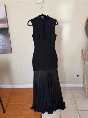 House of CB RAPHAELLA Black Keyhole Maxi Dress size XS NWOT thumbnail 8