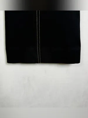 Anthropologie Women’s XXSP Essential Crop Flare Pants Black Contrast Stitch Y2K thumbnail 6