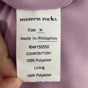 Mistress Rocks Mini Dress Size Medium Lilac Cowl Neck Rhinestone Party Sexy‎ NWT thumbnail 11