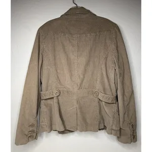 Vintage St. John's Bay Blazer Womens Size XL Tan Corduroy Jacket Retro Career‎ thumbnail 2