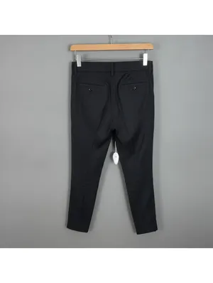 Relish Women’s Dark Grey Straight Leg Dress Tailored Preppy Classic Pants 24 thumbnail 2