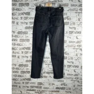 American Eagle | women black denim mom jean thumbnail 10