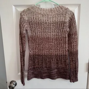 Axcess striped sweater shades‎ of brown size small thumbnail 3