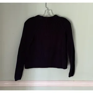 Quince 100% Organic Cotton Fisherman Boatneck Sweater‎ Blue XS thumbnail 2