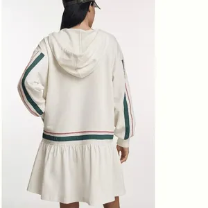 Anthro Daily Practice Front-Zip Sweatshirt Tennis Dress‎ Varsity Mini Hood Sz XS thumbnail 11