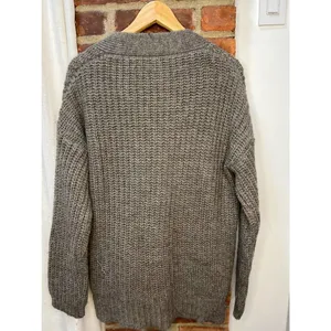 Made in Italy Slouchy Wool Cardigan 90s Oversized Grandpa Knit thumbnail 3