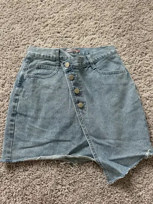 Skylar Rose Asymmetrical Jean Skirt thumbnail 2