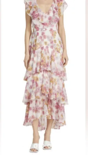 Wayf Floral Tiered Midi Dress flounce Large midi nwot flattering thumbnail 4