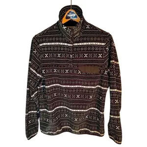 Jachs Cabin Sweaters Jachs Cabin Black White Fleece Pullover Sz Small thumbnail 3