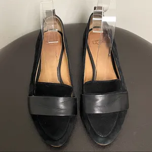 Ugg Black Jonette Suede Leather Flats 6 Almond Toe *No Box* thumbnail 2
