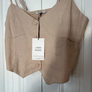 Love Tree Tan Button Front Tank Top‎ Size Large thumbnail 3