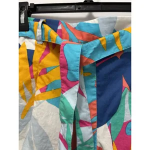 J.Crew Tropical Floral Print Tie-Waist Poplin Shorts Size 0 thumbnail 8