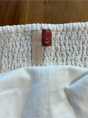 Anthropologie Pilcro White Square-Neck Cropped Tank Corset thumbnail 4
