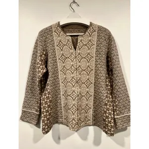 Vintage Talbots Lambswool Fair Isle Sweater Jacket Petite LNordic Folk thumbnail 3