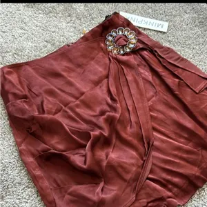 MINKPINK satin‎ bejeweled mini skirt size S thumbnail 3
