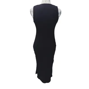 Baltic Born NWOT Moore Ribbed Tank Midi Dress‎ Square Neck Black Large thumbnail 6