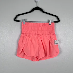 Free People Women's The Way Home Running Shorts Sz S Papaya NWT thumbnail 3