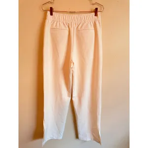 Calia Trousers Women Size M White Minimalist Elastic‎ Back Front Seam Pants thumbnail 4