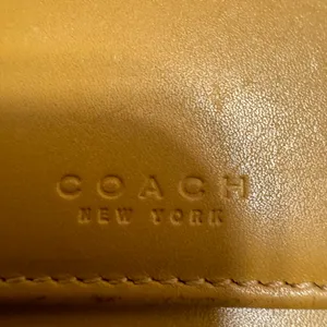 Coach Vintage Leather Wallet‎ Snap Closure Camel 5x4” A thumbnail 2