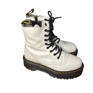 Dr. Martens White Jadon Leather Platform Boots Size 7 thumbnail 9